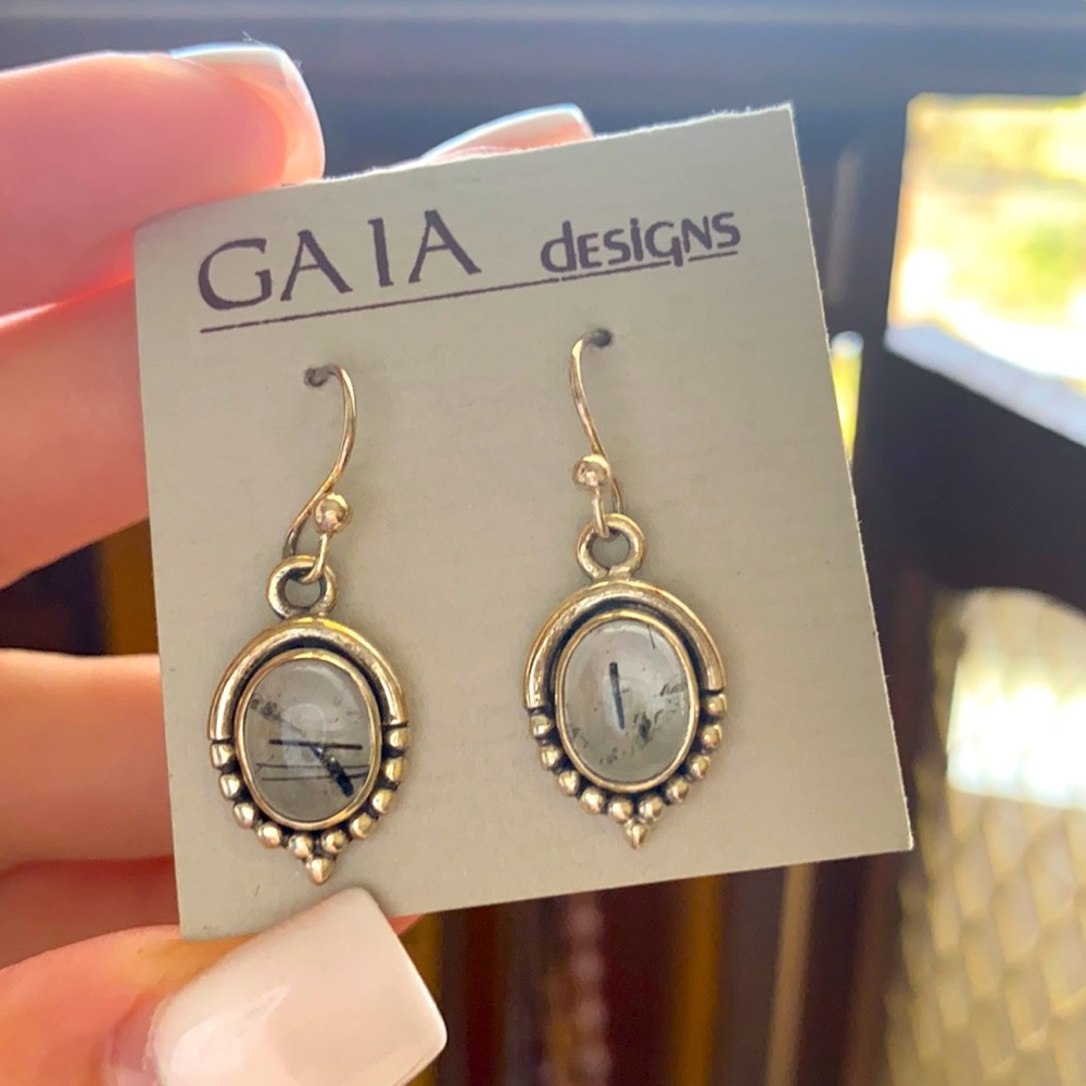 Tourmaline quarts earrings